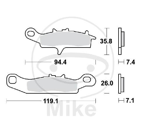 Plaquette de frein pour Kawasaki KFX 450 700 KVF 650