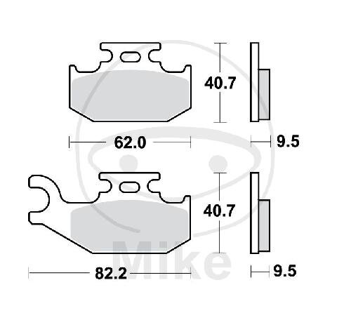 Brake pad for Bombardier CAN-AM Suzuki Yamaha