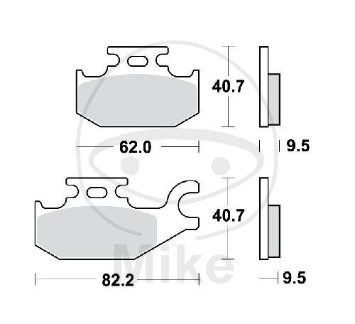 Brake pad for Bombardier CAN-AM Yamaha