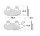 Brake pad left for Aeon Bombardier Kawasaki MZ/MUZ Rex Suzuki Triumph