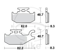 Bremsklotz f&uuml;r Suzuki LT-A 400 450 500 700 750 LT-F 400