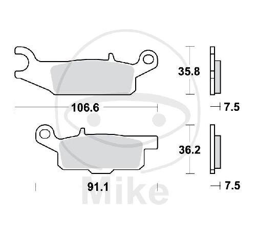 Plaquette de frein pour Yamaha YFM 250 550 700