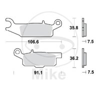 Brake pad for Yamaha YFM 250 550 700