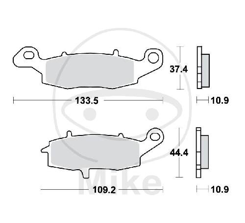 TRW Brake pad set sinter rear MCB843SH