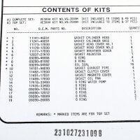 Engine gasket set complete for Suzuki GSX-R 1100 W (GU75C) 93-97