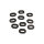 Set da 10 pezzi in gomma per copertura laterale p. Honda CB CTX VFR 17247-240-000
