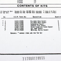 Engine gasket set complete for Suzuki GT 500 (T500) 76-79