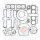 Gasket set engine for Yamaha XJ 650 1982-1983