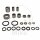 Kit de r&eacute;paration du levier de renvoi ABR pour Suzuki DR 125 # 1986-2000