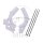Frame protection set white for Husqvarna FC FE 250 350 450 FE 501 TC TE 125 250 300