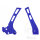Frame protection set blue for Yamaha YZ 125 250 # 2005-2019