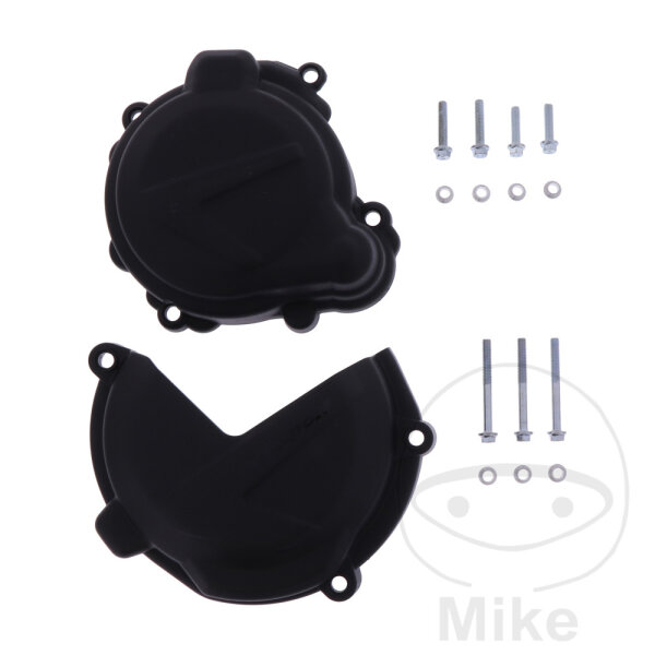 Clutch ignition cover protection set black for Beta RR 250 300 Xtrainer 300