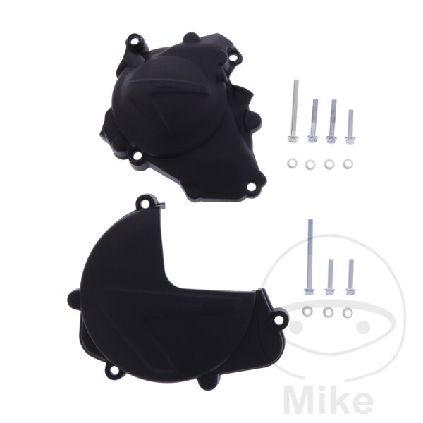 Clutch ignition cover protection set black for Honda CRF 450 R # 2017-2020
