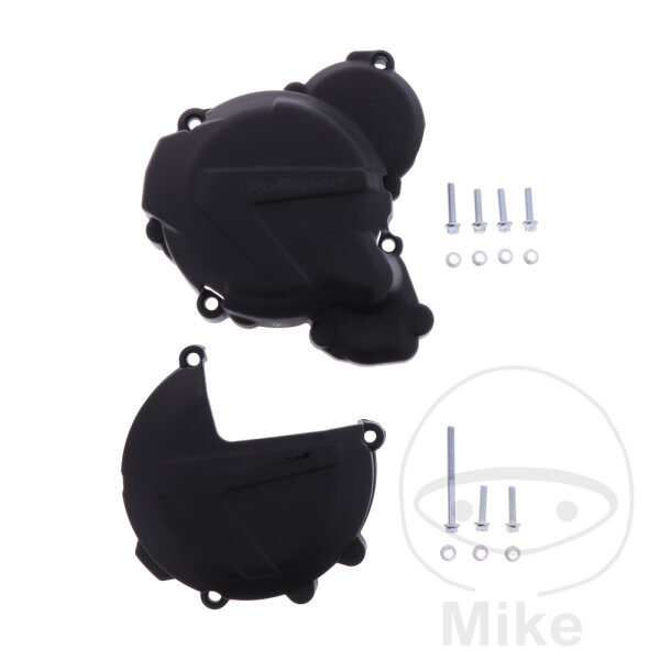 Clutch ignition cover protection set black for Husqvarna TE KTM EXC 250 300