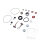 Kit de r&eacute;paration du d&eacute;marreur sans support pour Yamaha FZR 400 XS 400 YFM 250 