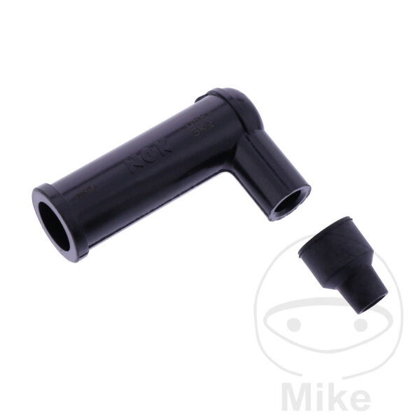 Spark plug connector L05EA 10 mm 90&deg; black NGK for Aprilia Derbi Piaggio Vespa