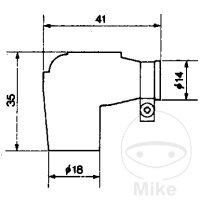 Conector buj&iacute;a LBER-B 90&deg; azul NGK para...