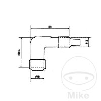 Conector de buj&iacute;a LB05E-R 14 mm 90&deg; rojo NGK...
