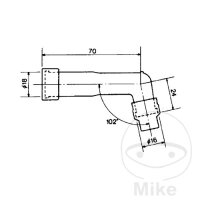 Conector de buj&iacute;a XB05F-R 14 mm 102&deg; M4 rojo...