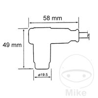 Conector buj&iacute;a CR2 Racing 10/12/14 mm 90&deg; M4...
