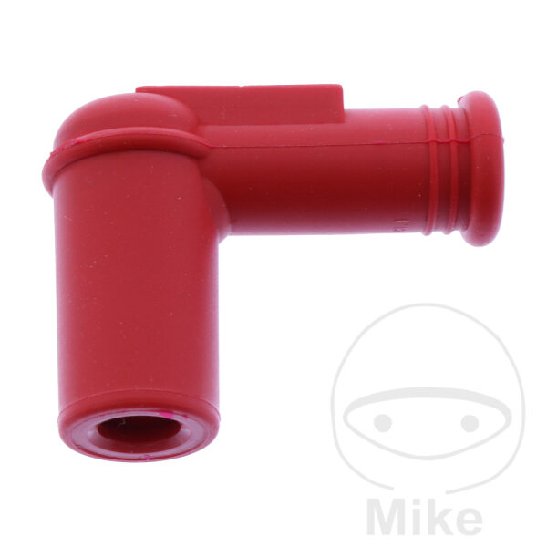 Spark plug connector PRO5U 10/12/14 mm 90&deg; red silicone