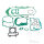 Kit de juntas ATH sin juntas de eje para SYM Fiddle 50 II # 2007-2008
