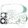 Gasket set without valve cover gasket for Kymco 300 # 09-17