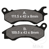 EBC Scooter Bremsklotz Satz organisch SFA709