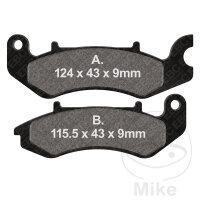 Pastiglie freno standard EBC in metallo semi-sinterizzato...