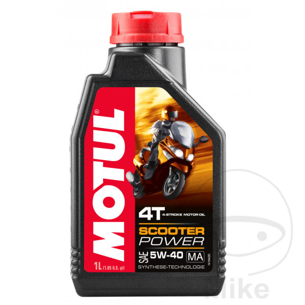 Engine oil 5W40 4T 1 liter Motul synthetic Scooter Power MA