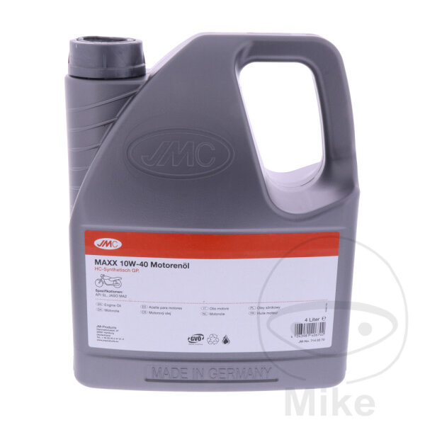 Aceite de motor 10W40 4T 4 litros JMC Maxx HC-Synthese