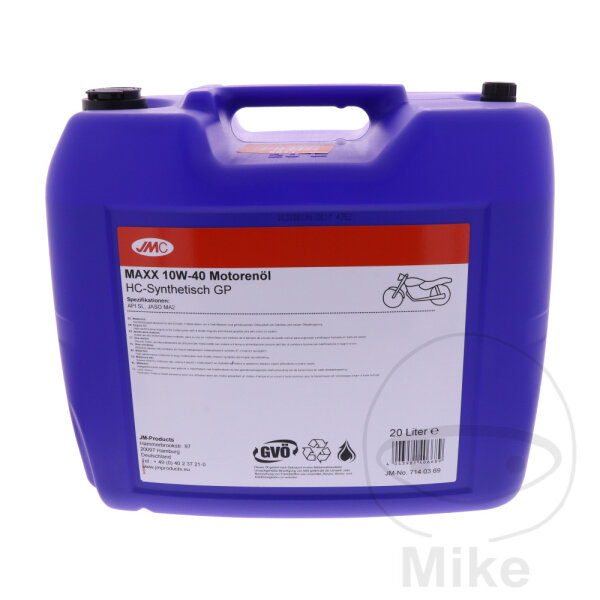 Engine oil 10W40 4T 20 liters JMC Maxx HC synthesis