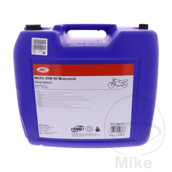 Engine oil 20W50 4T 20 liters JMC Maxx mineral