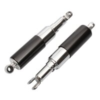 Adjustable chrome/black shock absorber pair for Honda CB...
