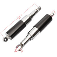 Adjustable chrome/black shock absorber pair for Honda CB 450 K # 1970-1972