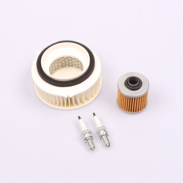 Air Filter Oil Filter Spark Plugs Set for Yamaha XVS 650 Drag Star # 97-07