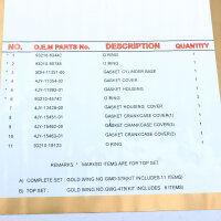 Motor Dichtsatz Dichtungssatz komplett f&uuml;r Yamaha YZ 125 99-04