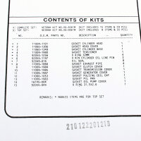 Engine gasket set complete for Kawasaki ZR 750 C Zephyr (ZR750C) 93-94