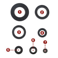 Engine oil seal set for Honda CB 500 Four F 70-76