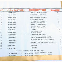 Jeu de joints de cylindre pour Kawasaki KX 125 K (KXRKCWA) 1998