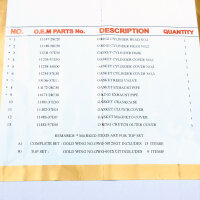 Jeu de joints de cylindre pour Suzuki RM 250 (RJ17A) 1999