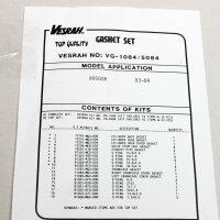 Topend Cylinder Gasket Set for Honda XR 500 R Pro Link...
