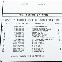 Juego de juntas de cilindro para Honda NX 250 (MD21) 88-82